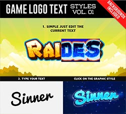 极品AI样式－10款游戏主题专用字效：Game Logo Text Styles
